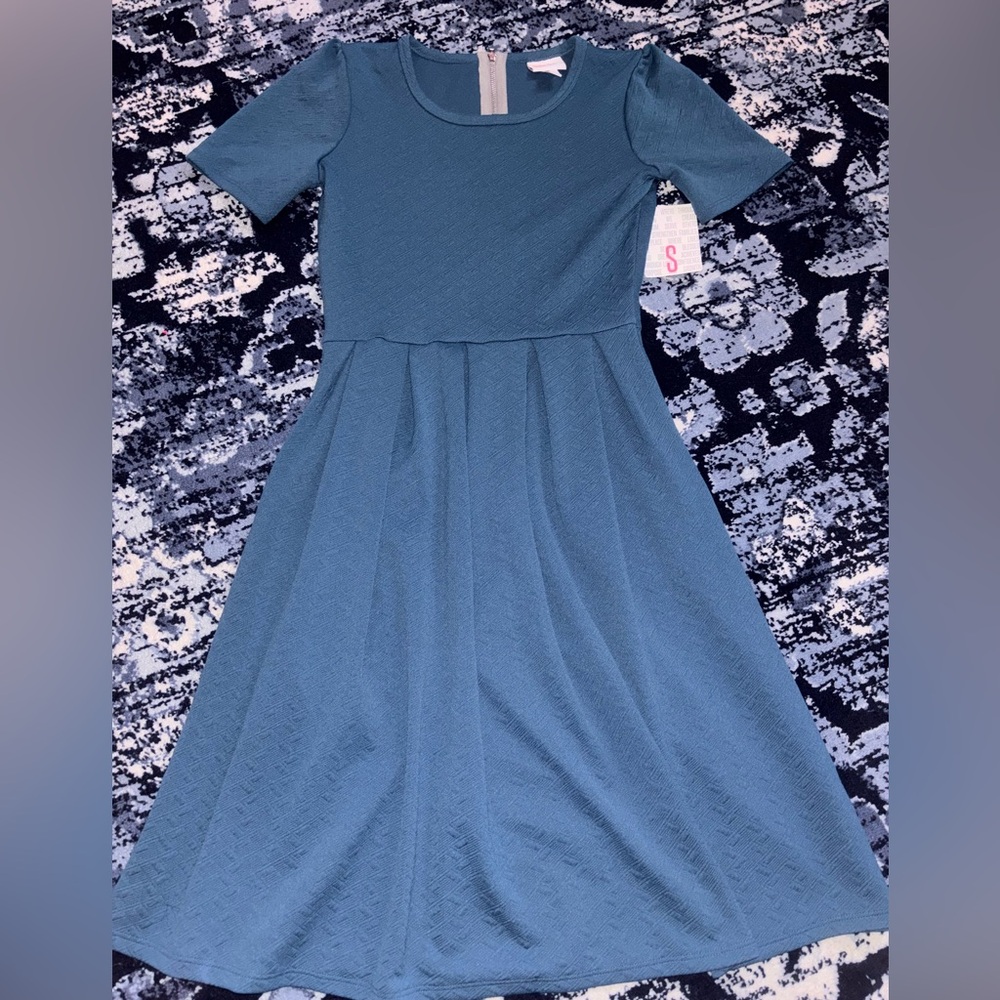 LuLaRoe Teal Textured Dress